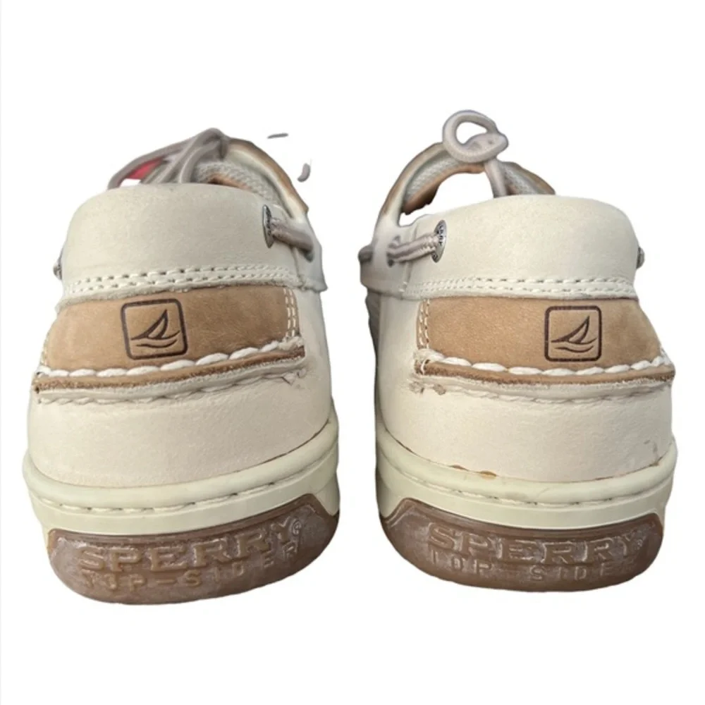 SPERRY TOP SIDER BOAT SHOES SIZE 13‎ Cream Tan EXCELLENT CONDITION